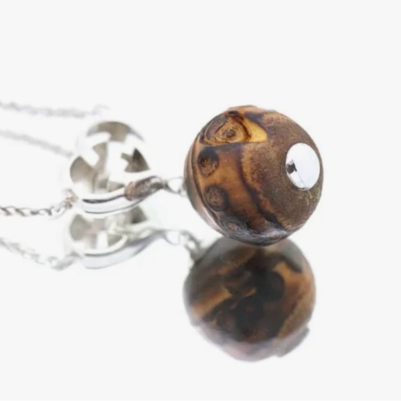 Gucci ‘LOVE BRITT’ sterling Interlocking GG Heart and Bamboo Necklace, Rare - Picture 11 of 12